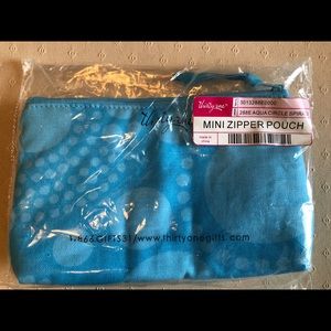Thirty One Blue Mini Zipper Pouch